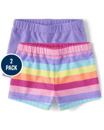 Girls striped shorts clearance