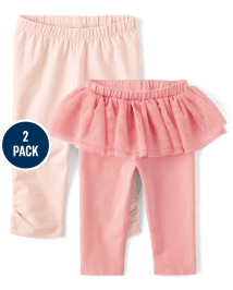 Baby Girls Tutu Leggings 2-Pack