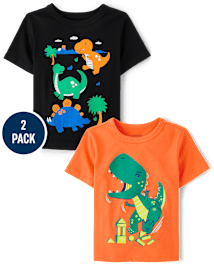 Baby And Toddler Boys Dino Graphic Tee 2-Pack