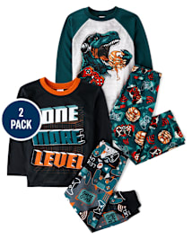 Boys Gamer Dino Pajamas 2-Pack