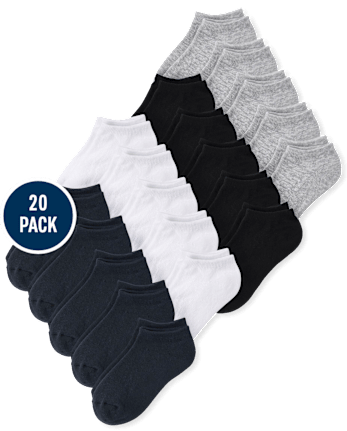 Pack de 20 calcetines tobilleros unisex para niños