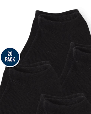 Kids Cushioned Ankle Socks 20-Pack