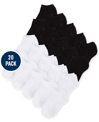 Pack de 20 calcetines tobilleros unisex para niños