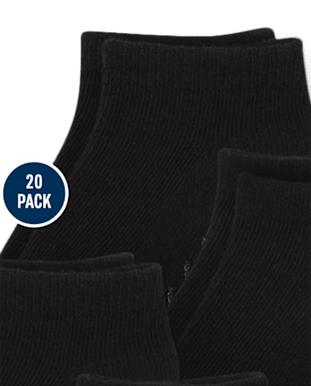 Baby And Toddler Cushioned Ankle Socks 20-Pack