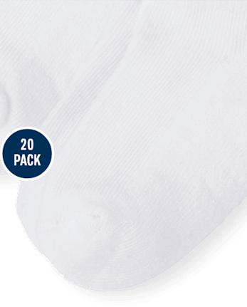 Baby And Toddler Cushioned Ankle Socks 20-Pack