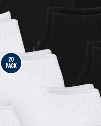Baby And Toddler Cushioned Ankle Socks 20-Pack