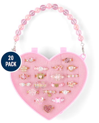Lot de 20 bagues florales pour filles