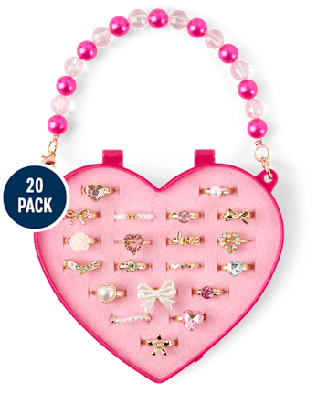 Girls Bow Ring 20-Pack