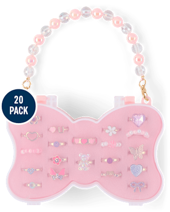 Girls Butterfly Ring 20-Pack
