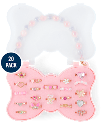 Girls Butterfly Ring 20-Pack