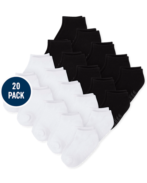Baby And Toddler Cushioned Ankle Socks 20-Pack
