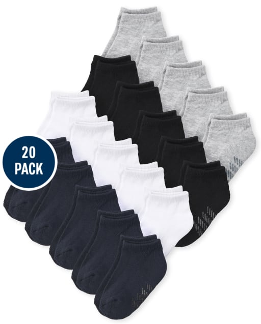 Unisex Baby And Toddler Cushioned Ankle Socks 20-Pack