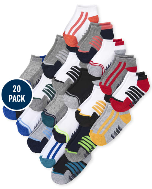 Baby And Toddler Boys Ankle Socks 20-Pack