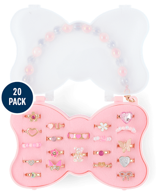 Girls Butterfly Ring 20-Pack