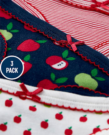 Girls Apple Underwear 3-Pack