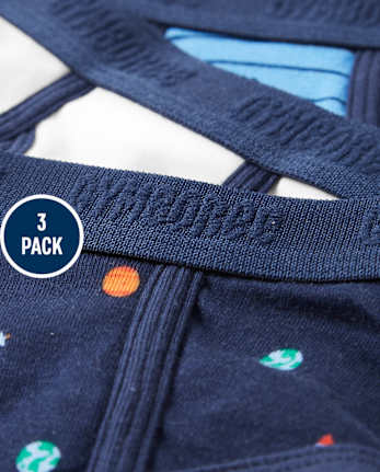 Boys Space Brief Underwear 3-Pack