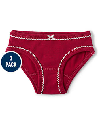 Girls Christmas Underwear 3-Pack