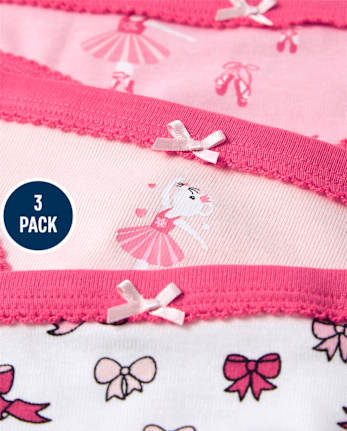 Girls Ballerina Underwear 3-Pack