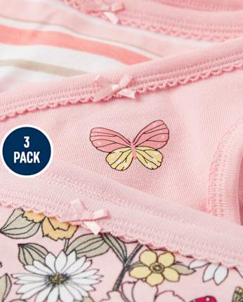 Girls Butterfly Underwear 3-Pack