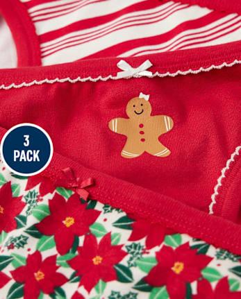 Girls Christmas Underwear 3-Pack