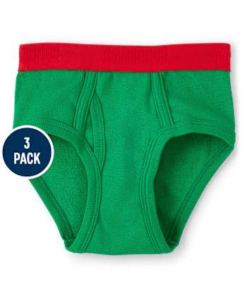 Boys Christmas Dino Brief Underwear 3-Pack