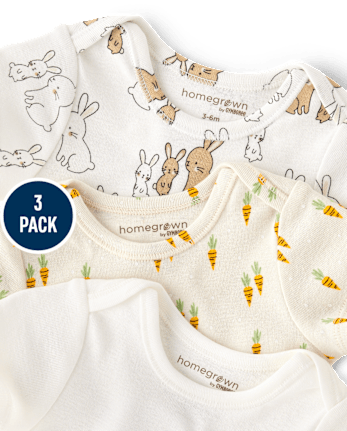 Baby Bunny Bodysuit 3-Pack - Homegrown by Gymboree