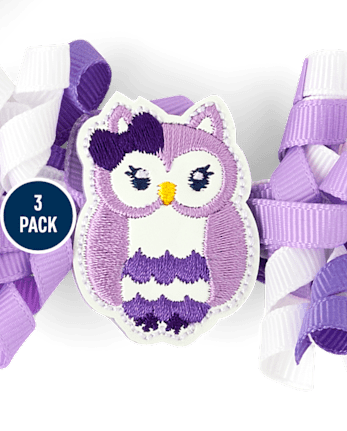 Girls Owl 3-Piece Hair Set - Classroom Cutie