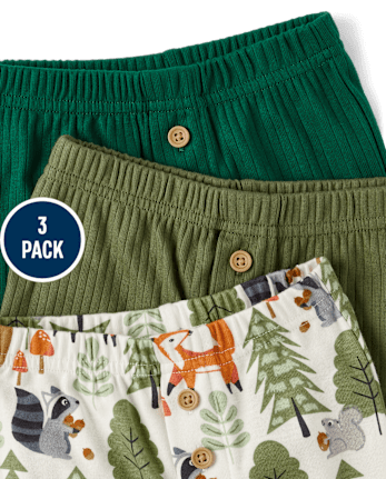 Baby Boys Animal Pants 3-Pack - Homegrown by Gymboree