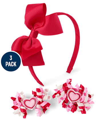 Ensemble de coiffure 3 pièces pour fille - Mini Valentine