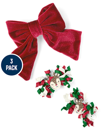 Girls 3-Piece Hair Set - Holiday Express