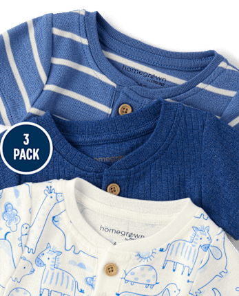 Lot de 3 bodies animaux pour bébé garçon - Homegrown by Gymboree