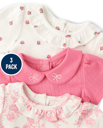 Baby Girls Floral Bodysuit 3-Pack - Homegrown by Gymboree
