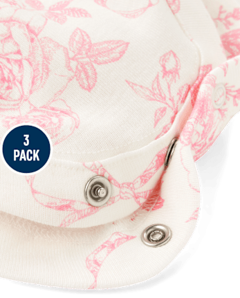 Baby Girls Floral Bodysuit 3-Pack - Homegrown by Gymboree
