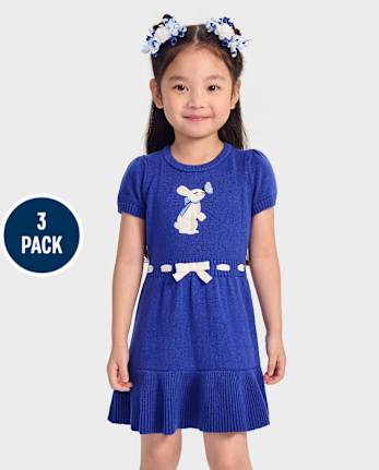 Girls 3-Piece Hair Set - Blue Belle