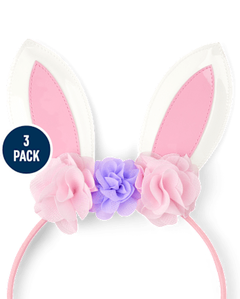 Ensemble de 3 pièces pour cheveux de lapin pour filles - Jardin enchanté