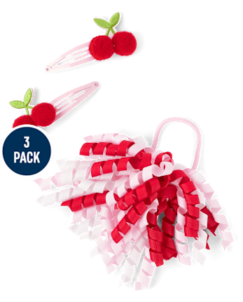 Girls Cherry 3-Piece Hair Set - Sweet Summer