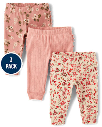 Lot de 3 leggings à volants et fleurs pour bébé fille - Homegrown by Gymboree