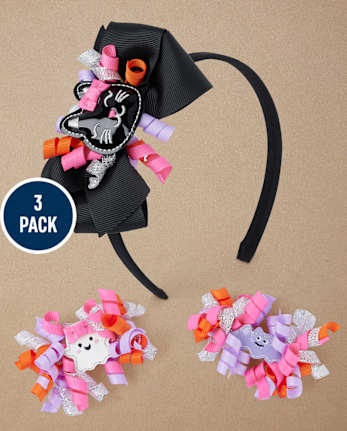 Girls Halloween 3-Piece Hair Set - Halloween