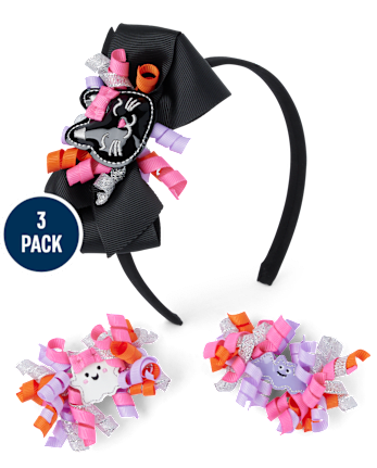 Girls Halloween 3-Piece Hair Set - Halloween
