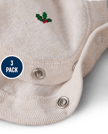 Baby Holiday Henley Bodysuit 3-Pack - Homegrown by Gymboree