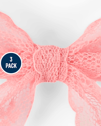 Lot de 3 pinces à cheveux à nœud rayé pour filles - Club House