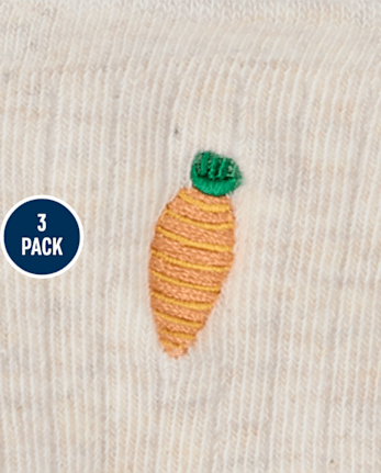 Chaussettes brodées lapin pour garçon, lot de 3 - Jardin enchanté