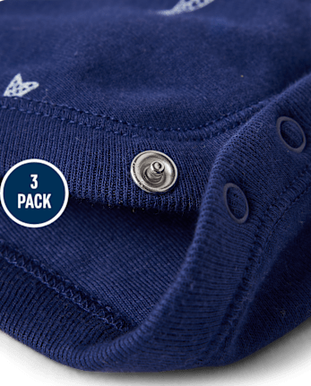 Baby Boys Fish Henley Bodysuit 3-Pack - Homegrown by Gymboree