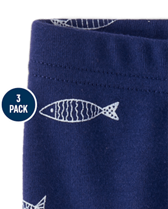 Baby Boys Fish Pants 3-Pack