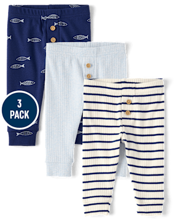 Ensemble de 3 pantalons à motifs de poissons pour bébés garçons - Homegrown by Gymboree