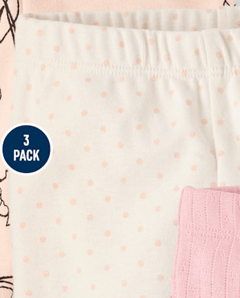Baby Girls Rose Ruffle Leggings 3-Pack - Homegrown By Gymboree