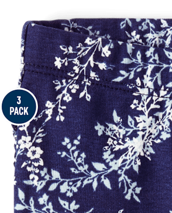 Girls Floral Ruffle Leggings 3-Pack - Homegrown by Gymboree