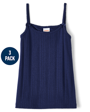 Girls Pointelle Cami 3-Pack - Little Essentials