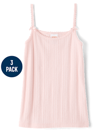 Girls Pointelle Cami 3-Pack - Little Essentials