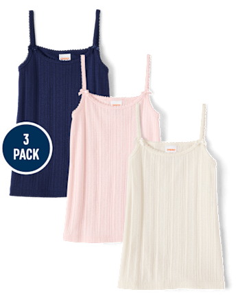 Girls Pointelle Cami 3-Pack - Little Essentials